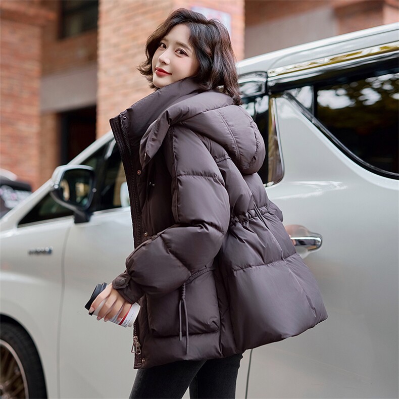 中长款收腰显瘦羽绒服女2024冬季新款宽松时尚休闲加厚白鸭绒外套,女装羽绒服,悦祺
