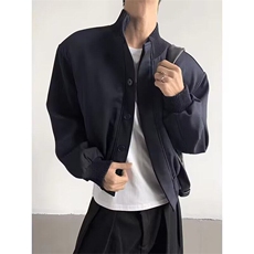 藏青色飞行员夹克男款春秋季cleanfit美式高街情侣棒球服宽松外套，男装夹克，星座603-2