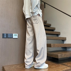 YK86115-P40加绒P46人棉%氨纶3%涤纶72%秋冬新款直筒卫裤男，男装休闲裤，电商A086-1