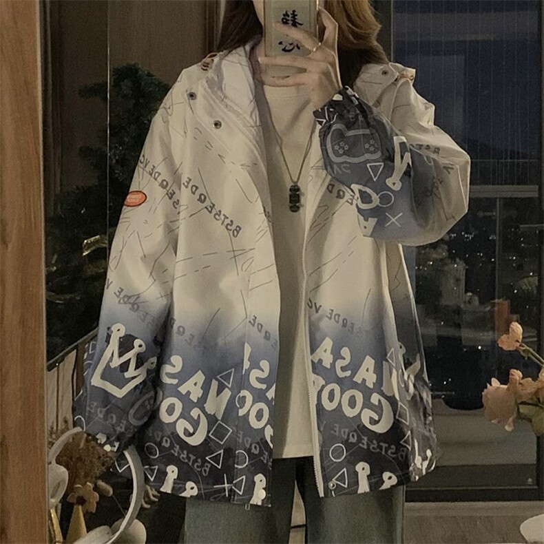 外套女款新款韩版时尚宽松百搭潮牌休闲美式短款连帽上衣C371-80,女装短外套,星座911-2(原星座613-2）