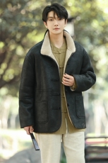 风棉衣皮毛一体短大衣男冬季羊羔绒夹克外套保暖棉服1215p178，男装夹克，电商A016