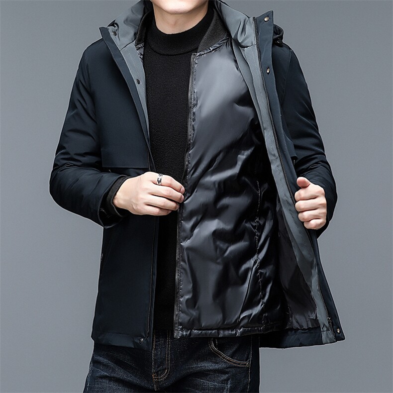 冬季新款男士宽松免烫连帽棉服中年休闲加厚保暖男装棉衣外套,男装棉衣,电商B212（原钱塘6029）