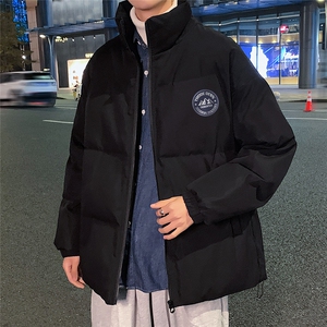 秋冬新款韩版加绒加厚保暖立领宽松棉服外套男MY2050P95控118图片