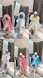 大毛领长款羽绒服,女装羽绒服,欧力尼