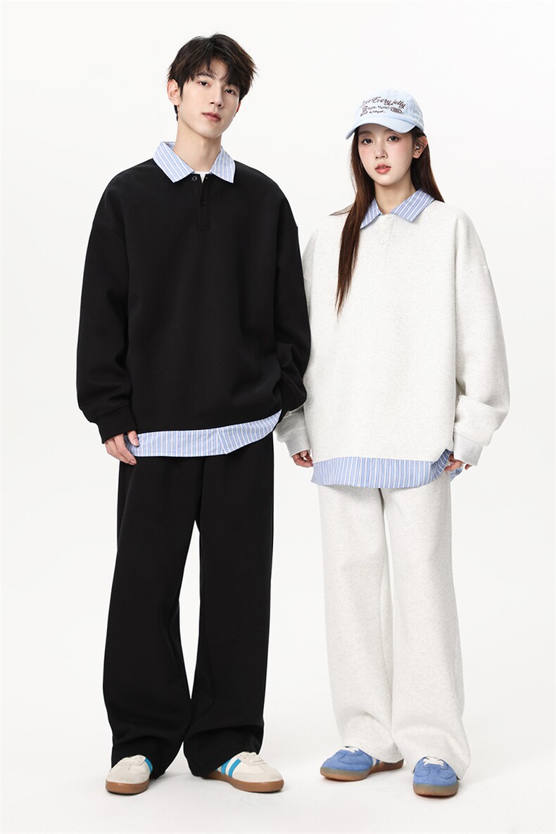 新品281-P63秋季新款假两件套装青少年学生长袖卫衣长裤两件套装,男装休闲套装,星座1018