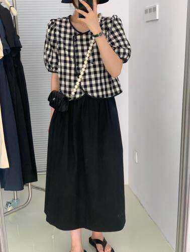 韩系格子小上衣，女装，inner ego