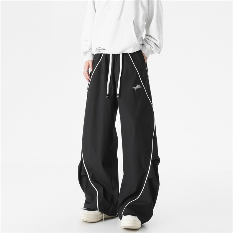 条纹运动防水冲锋裤宽松休闲裤1209-1-KK02-P55，男装休闲裤，星座1209-1