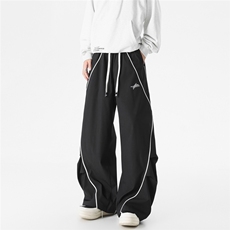 条纹运动防水冲锋裤宽松休闲裤1209-1-KK02-P55，男装休闲裤，星座1209-1