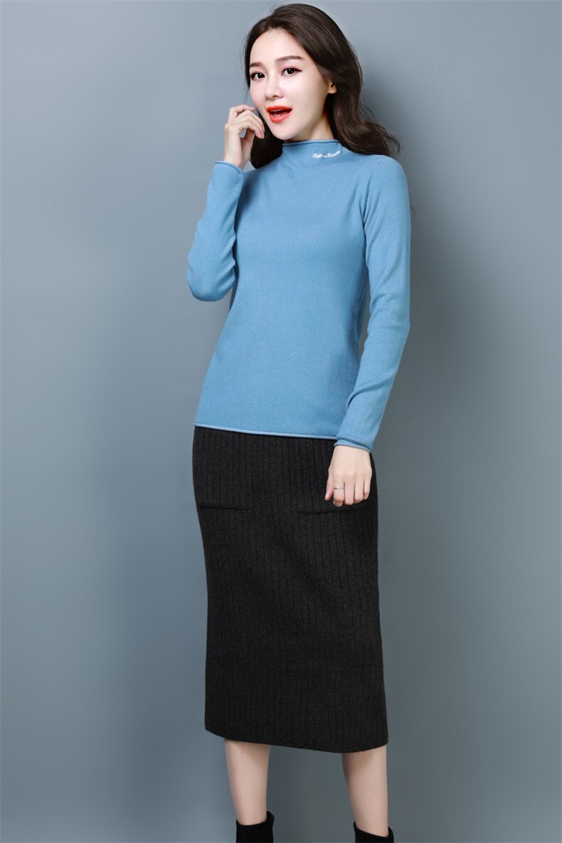 休闲时尚潮流长袖半高领套装/套裙2021年秋季简约个性,女装套装/套裙,奕阳依阁