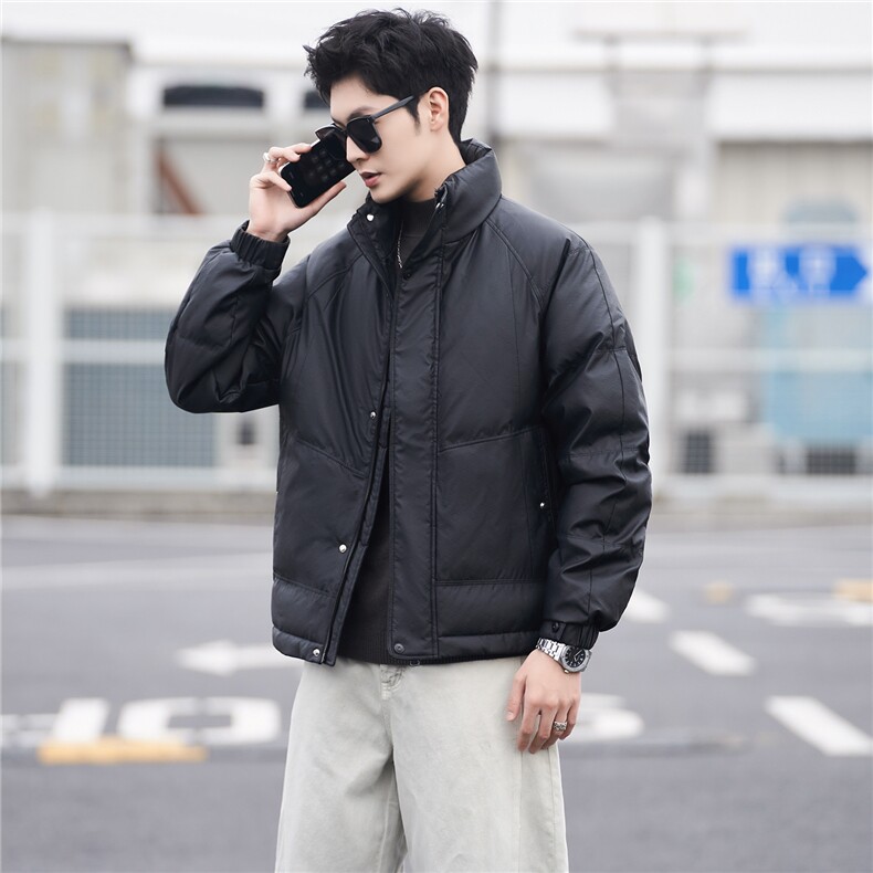 M-3XL B353 8815 P175 黑PU2025冬羽绒服【标50控活动价268】图片
