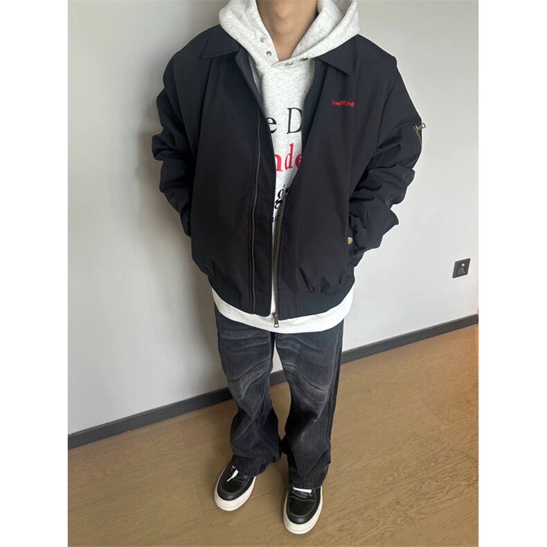 网图有货美式街头战马刺绣飞行夹克男女宽松百搭外套A846-P68,男装夹克,星座1505