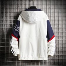 挂拍秋季潮男拼色工装夹克男连帽宽松大码外套A436-K38-P85，男装夹克，电商A436