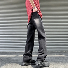 2025夏季双色直筒牛仔裤男美式休闲cleanfit裤子781/p58，男装牛仔裤，电商B381-2