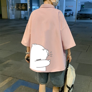 ！夏款港风冰丝衬衣男黑寸衫男白短袖衬衫男DXC281-P30图片