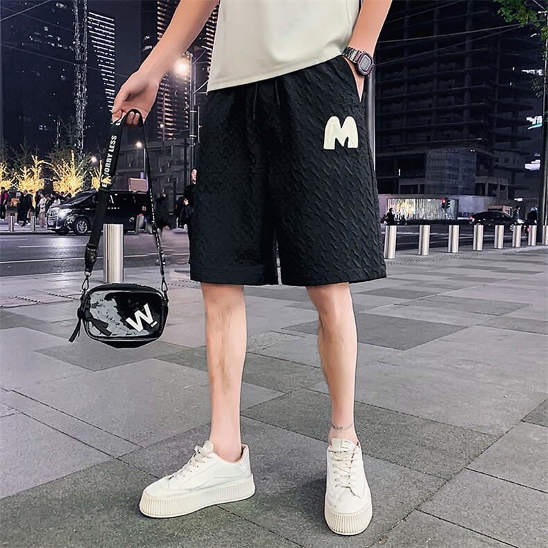 白色2023夏装精神小伙五分裤男青年潮款休闲短裤DK2311-P58,控89,男装休闲裤,电商A108