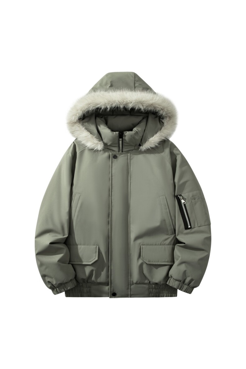 自家图有视频复古加绒毛领外套棉衣新款连帽派克棉服M2572p95,男装棉衣,电商D315