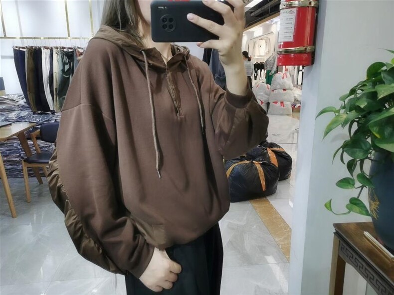 现货，时尚拼接卫衣，女装卫衣/绒衫，DUO QIU朵秋