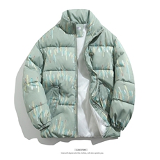 棉服男女七彩线印花棉衣立领面包服棉袄加厚外套3359-P70控108，男装棉衣，星座207