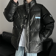 主推差价足纯色皮面包服PU皮棉衣加厚保暖外套XZ1213-MY16-P110，男装棉衣，星座1213