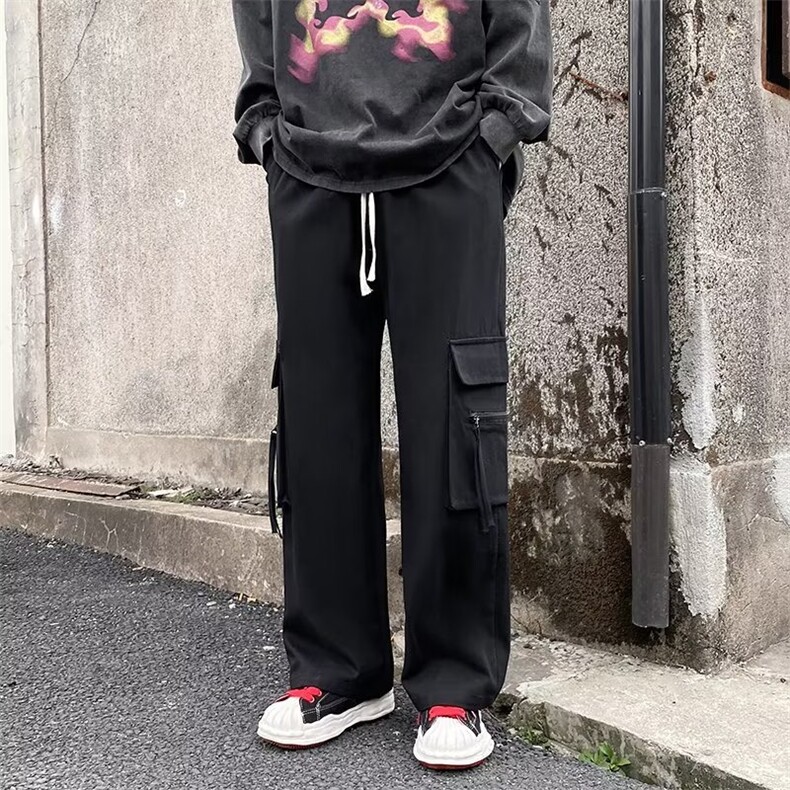 夏季新款男休闲裤宽松型高腰时尚潮牌工装裤潮潮流长裤K6084-P38,男装休闲裤,星座512-2