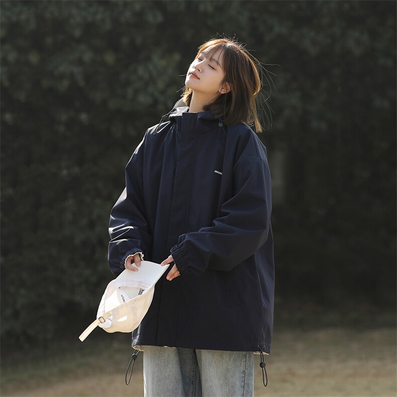 春季新款美式山系双面穿连帽冲锋衣情侣潮流夹克外套JK7902-特P80，男装夹克，星座904