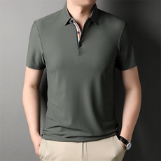 时尚衬衫短袖商务休闲百搭翻领POLO衫中青年男装夏季HXF521-P77，男装Polo衫，星座1105-3