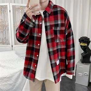 长袖衬衫男港风日系外套C0001P29图片
