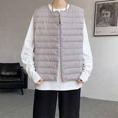 8XL-M轻薄羽绒服马甲男背心内胆90白鸭绒马夹外套YRFC07P98控138，男装背心/马甲，电商D206-1