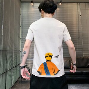 印花短袖男t恤韩版打底衫上衣服男生纯棉体恤衫夏季T