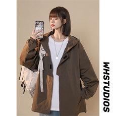 JK8101/P60春装现货中性风防水冲锋衣男女风衣夹克美式机能外套，女装风衣，电商A141