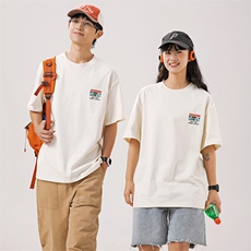 2025夏季新款男装日系潮牌纯棉印花圆领宽松短袖休闲T恤T956-F41，男装T恤，电商A101（原外27）