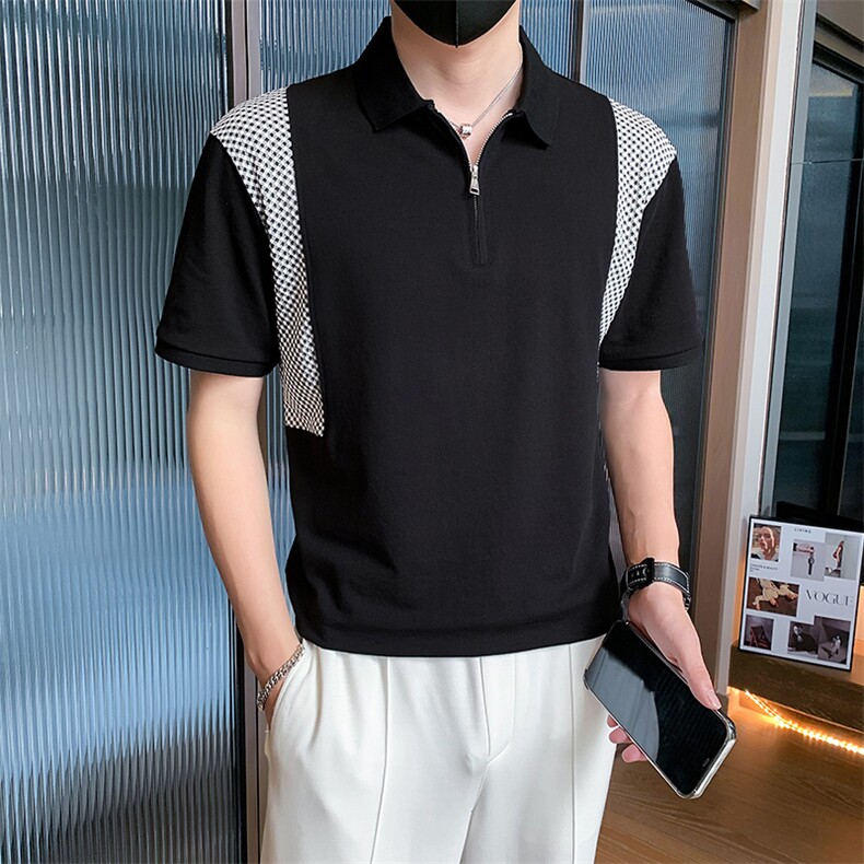 23男士翻领T恤polo衫A210-3320-p5570%棉%聚酯纤维5%氨纶,男装T恤,电商A210