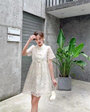 连衣裙采用风设计元素，女装连衣裙，雅诺希