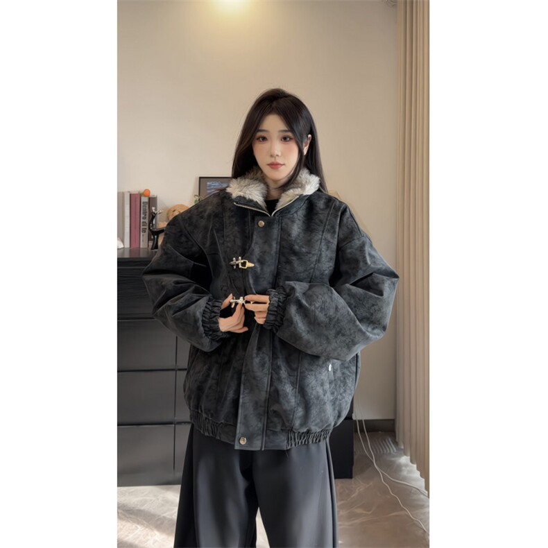 金属飞机扣座山加厚棉服夹克外套2330P115,男装夹克,星座506-1