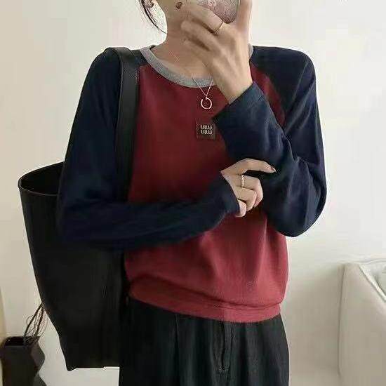 春秋韩版针织衫女套头圆领宽松百搭打底衫毛衣，女装针织衫/毛衣，鑫友供货