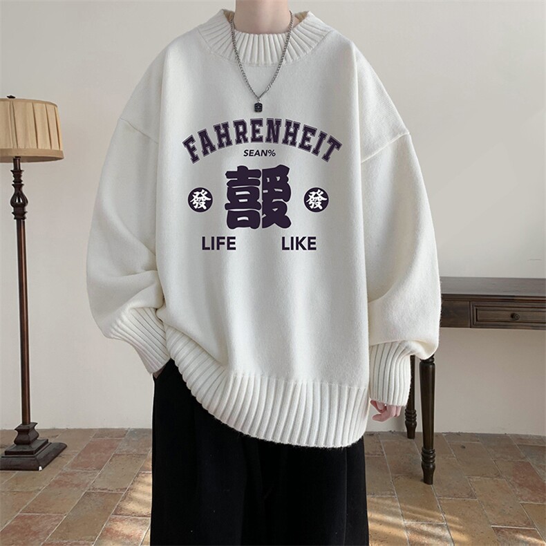 半高领毛衣男士大码针织衫男毛线衣男M18256-P45加绒款-P65,男装针织衫/毛衣,电商A040