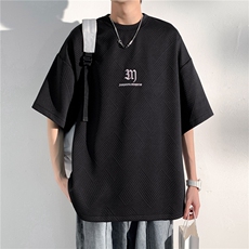 夏季流行休闲针织华夫格提花绣花圆领短袖T恤T3449-P26【特价】，男装T恤，电商A007