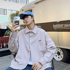 男春秋情侣宽松休闲衬衣C55P32，男装衬衫，星座1116-2