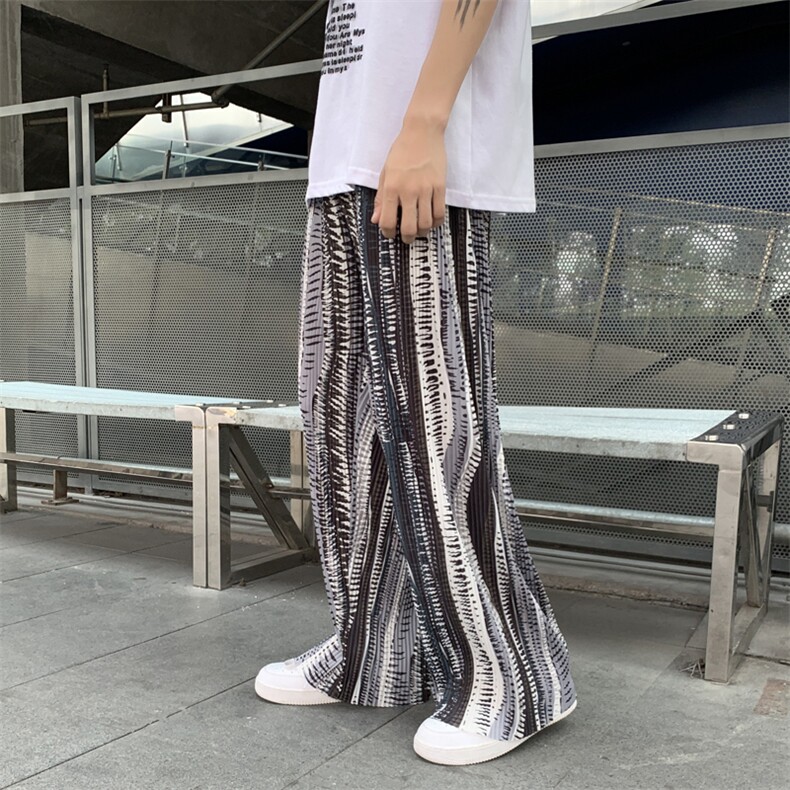 复古vibe裤夏季ins薄款宽松直筒休闲裤潮流阔腿拖地裤  K1283-P30图片
