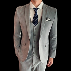 质感条纹男装西服套装三件套礼服1012-W9030-P300，男装西服，星座1012