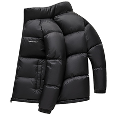 冬季加厚立领羽绒服印花字母宽松休闲外套羽绒衣A266-YR2513-P215，男装羽绒服，电商A266