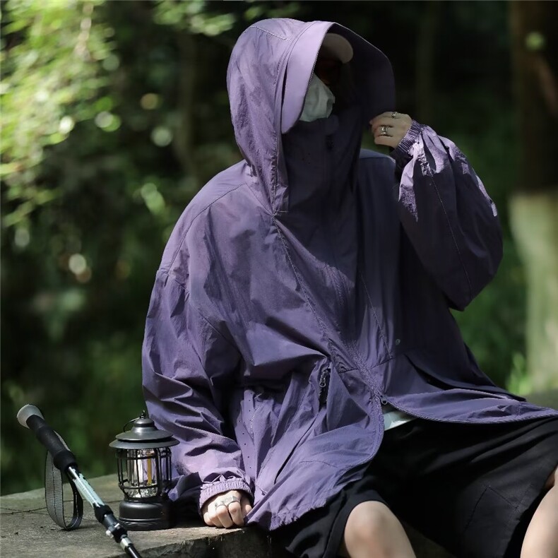 夏季薄款防晒衣男韩版潮流连帽痞帅2023夏季新款ins外套W4908-P43，男装防晒衣，星座412-2