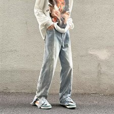牛仔裤男秋季潮大码休闲裤子高街NK539P48，男装牛仔裤，星座1116-2
