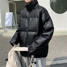 冬季棉衣男潮ins立领韩版潮流宽松pu皮棉服潮牌加厚外套my001-p90，男装皮衣，星座1008-2
