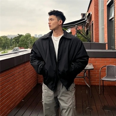 网图现货廓形硬汉风夹克棉服男宽松棉衣潮高街短款外套M05/特P70，男装夹克，星座206（原A221）