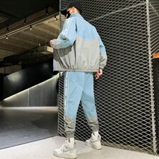 夹克外套男士韩版潮流春秋男装搭配一套帅气休闲套装DS869T，男装夹克，电商A102