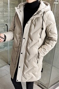冬季羽绒服男士中长款连帽外套潮流韩版加厚大衣DS275T图片