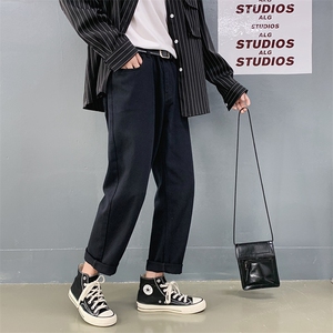 大量现货/主推港风宽松米白牛仔裤灰色/A338-1/HK23/P50图片