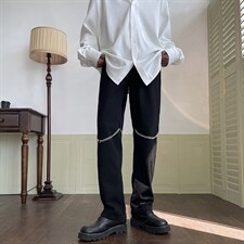 韩版直筒链条设计感ins潮流牛仔裤男513-3-NK307-P55，男装牛仔裤，星座512-1（原513-3）