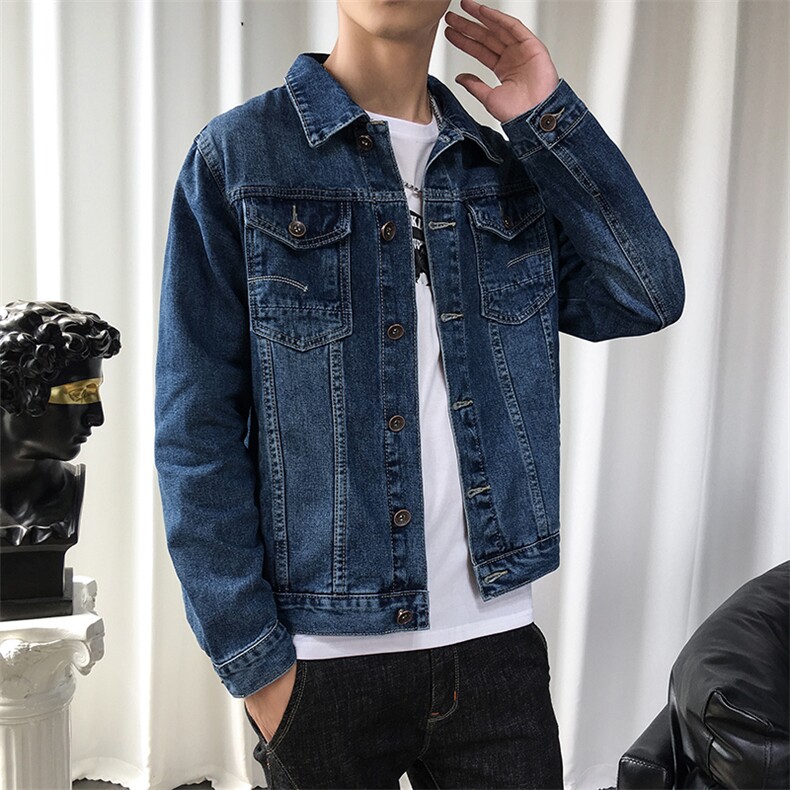 牛仔外套春秋季韩版潮流上衣服2021新款秋季男士夹克秋装9115,男装夹克,电商A318